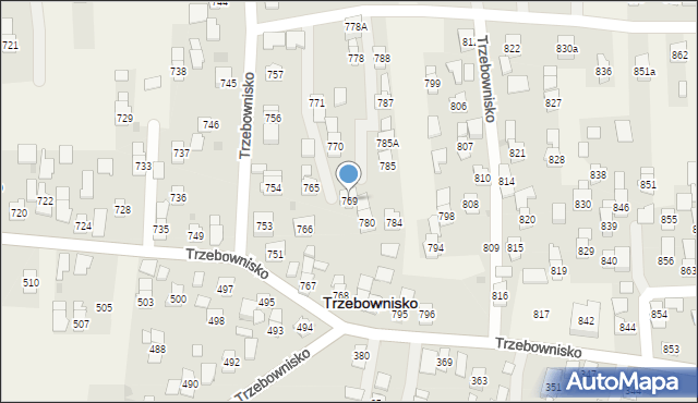Trzebownisko, Trzebownisko, 769, mapa Trzebownisko