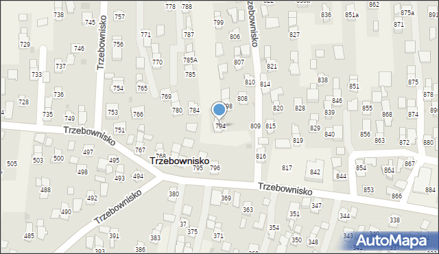 Trzebownisko, Trzebownisko, 794, mapa Trzebownisko