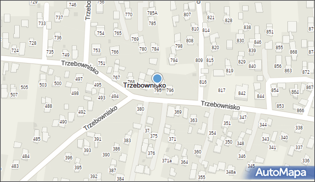 Trzebownisko, Trzebownisko, 795, mapa Trzebownisko