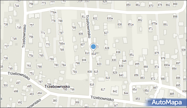 Trzebownisko, Trzebownisko, 814, mapa Trzebownisko