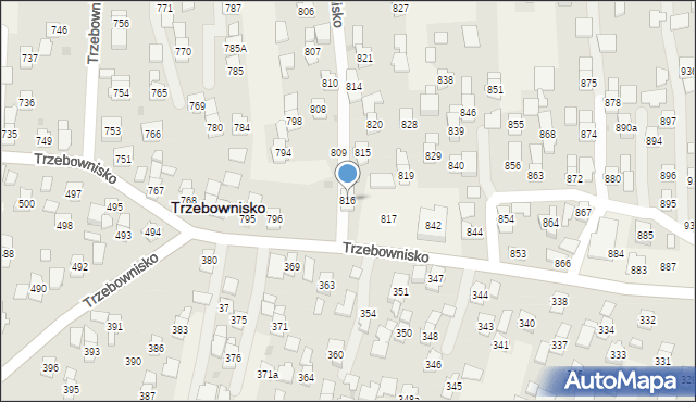 Trzebownisko, Trzebownisko, 816, mapa Trzebownisko