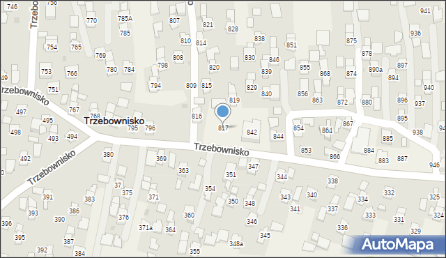 Trzebownisko, Trzebownisko, 817, mapa Trzebownisko