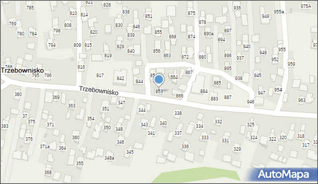 Trzebownisko, Trzebownisko, 853, mapa Trzebownisko