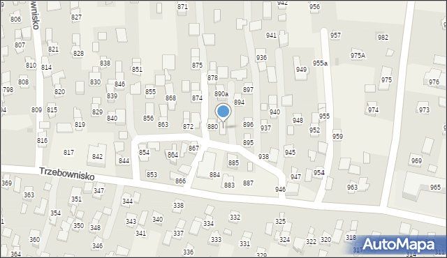 Trzebownisko, Trzebownisko, 890, mapa Trzebownisko