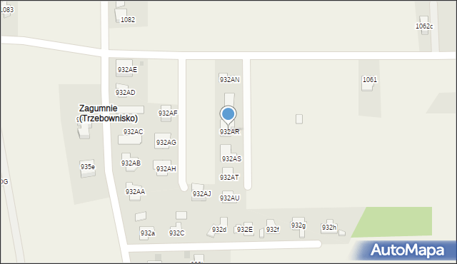 Trzebownisko, Trzebownisko, 932AR, mapa Trzebownisko