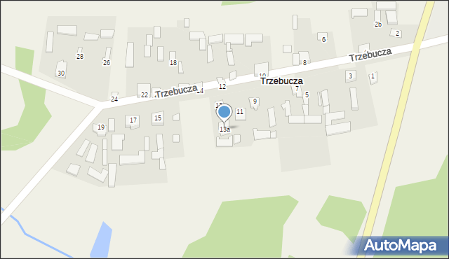 Trzebucza, Trzebucza, 13a, mapa Trzebucza