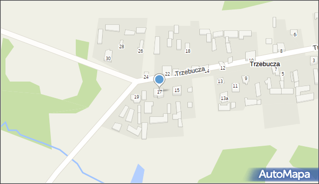 Trzebucza, Trzebucza, 17, mapa Trzebucza