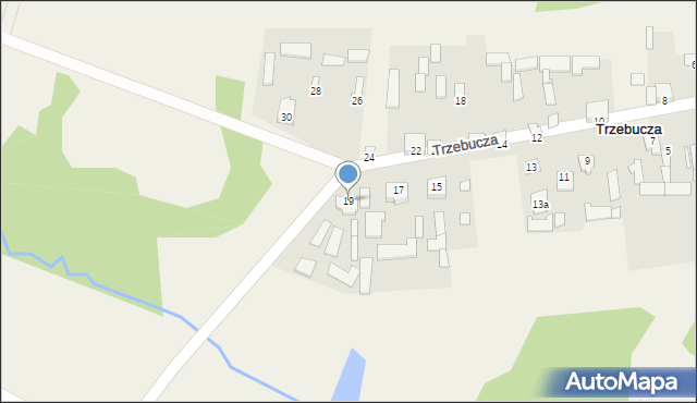 Trzebucza, Trzebucza, 19, mapa Trzebucza