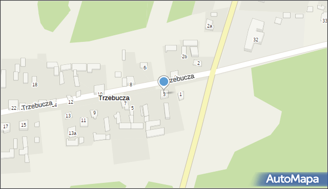 Trzebucza, Trzebucza, 3, mapa Trzebucza