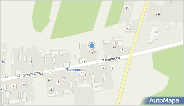 Trzebucza, Trzebucza, 6, mapa Trzebucza