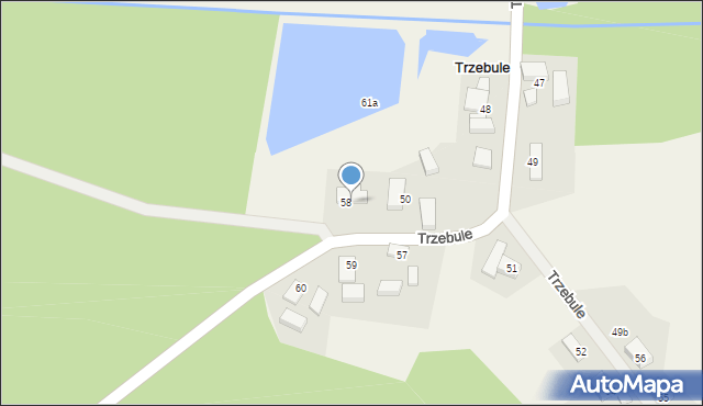 Trzebule, Trzebule, 61, mapa Trzebule