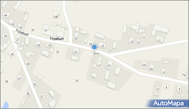 Trzebuń, Trzebuń, 17, mapa Trzebuń