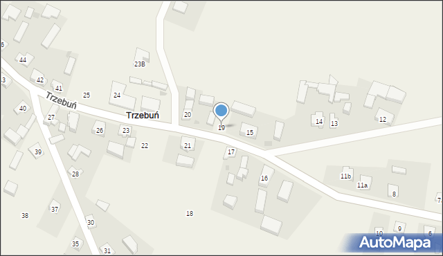 Trzebuń, Trzebuń, 19, mapa Trzebuń