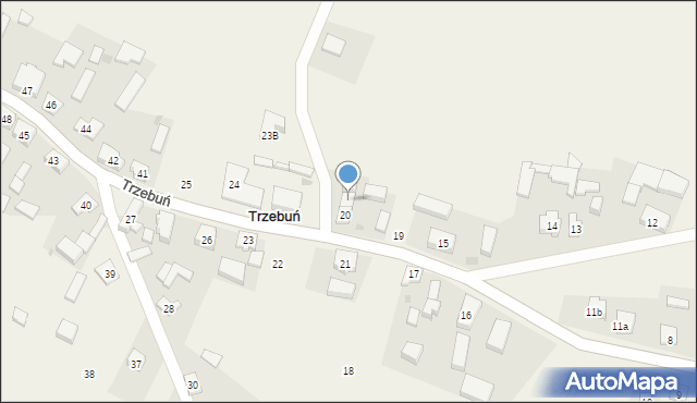 Trzebuń, Trzebuń, 20a, mapa Trzebuń