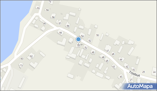 Trzebuń, Trzebuń, 53, mapa Trzebuń