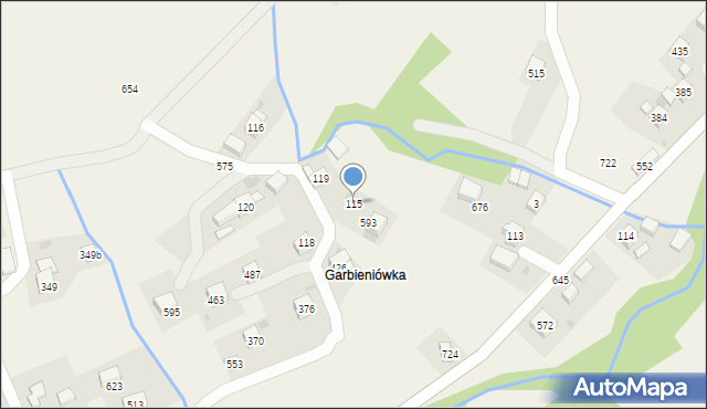 Trzebunia, Trzebunia, 115, mapa Trzebunia