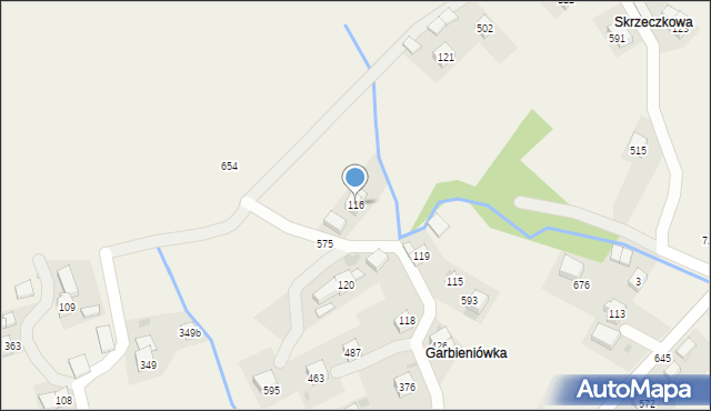 Trzebunia, Trzebunia, 116, mapa Trzebunia