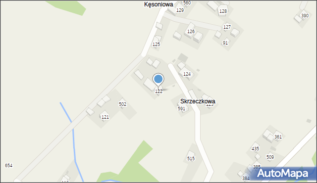 Trzebunia, Trzebunia, 122, mapa Trzebunia