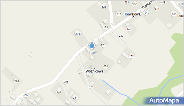 Trzebunia, Trzebunia, 138, mapa Trzebunia