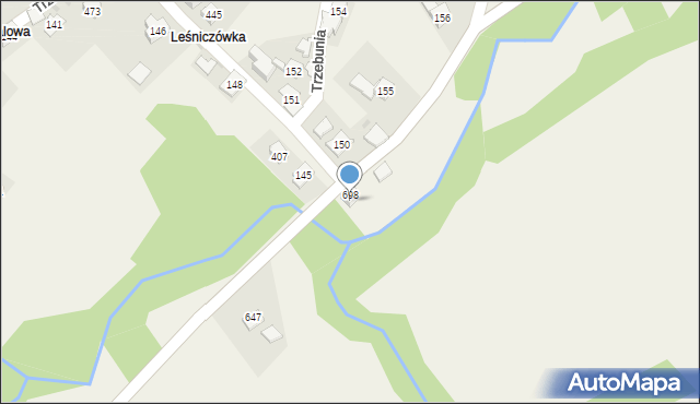 Trzebunia, Trzebunia, 142a, mapa Trzebunia