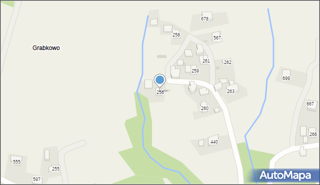 Trzebunia, Trzebunia, 256, mapa Trzebunia