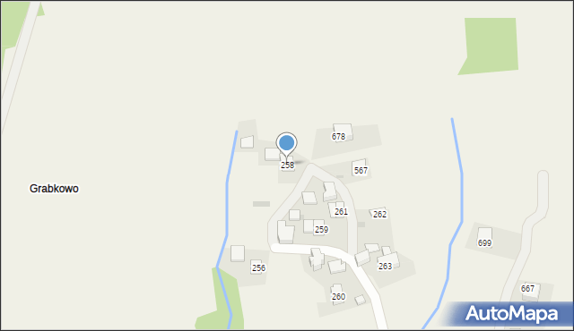 Trzebunia, Trzebunia, 258, mapa Trzebunia