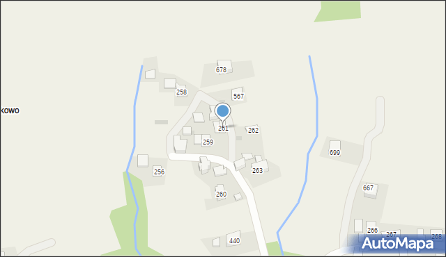 Trzebunia, Trzebunia, 261, mapa Trzebunia