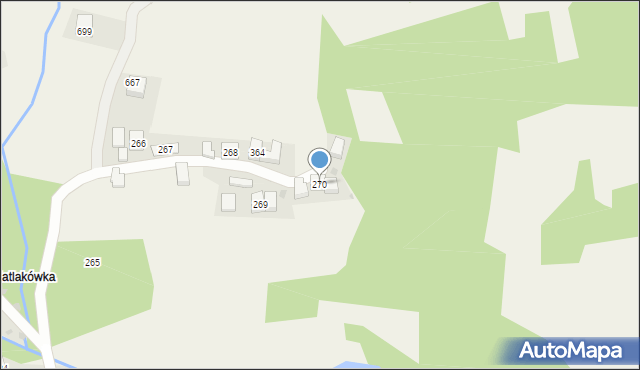 Trzebunia, Trzebunia, 270, mapa Trzebunia