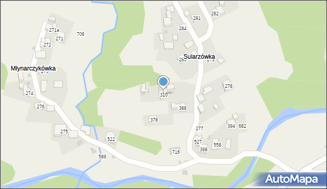 Trzebunia, Trzebunia, 310, mapa Trzebunia