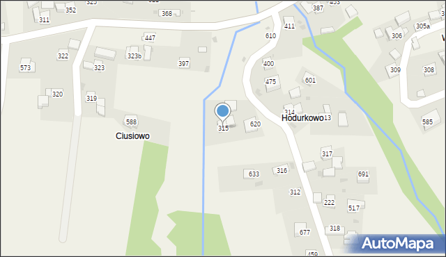 Trzebunia, Trzebunia, 315, mapa Trzebunia