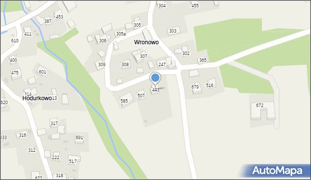 Trzebunia, Trzebunia, 443, mapa Trzebunia