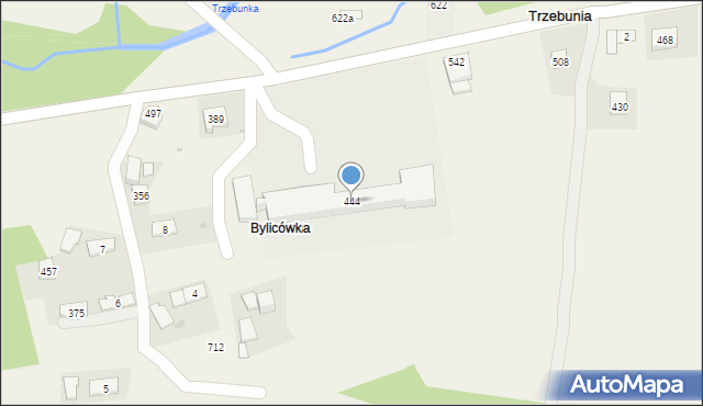 Trzebunia, Trzebunia, 444, mapa Trzebunia