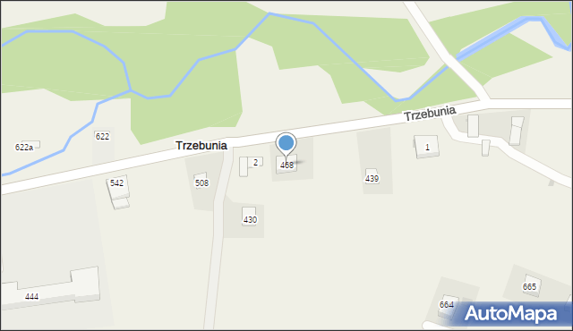 Trzebunia, Trzebunia, 468, mapa Trzebunia