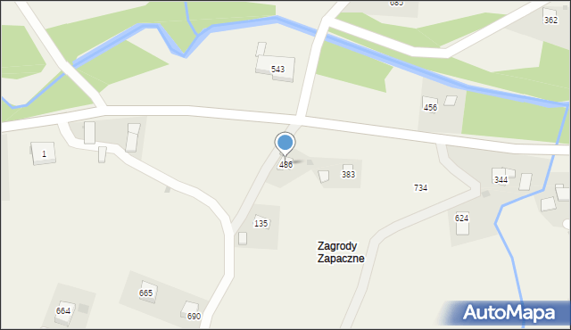 Trzebunia, Trzebunia, 486, mapa Trzebunia