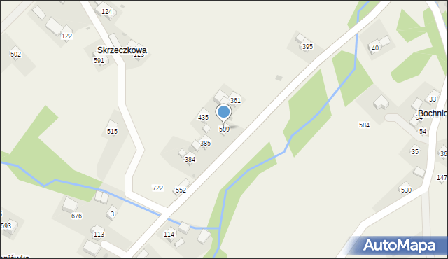 Trzebunia, Trzebunia, 509, mapa Trzebunia