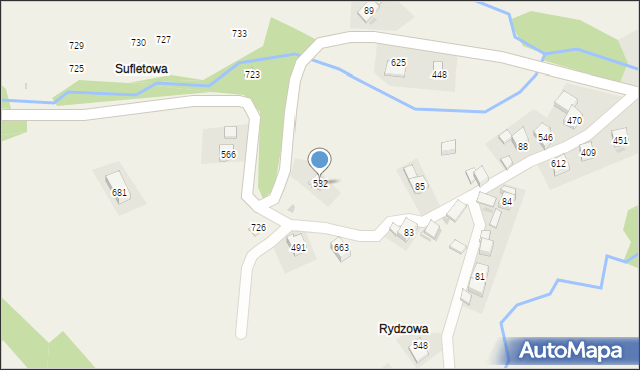 Trzebunia, Trzebunia, 532, mapa Trzebunia