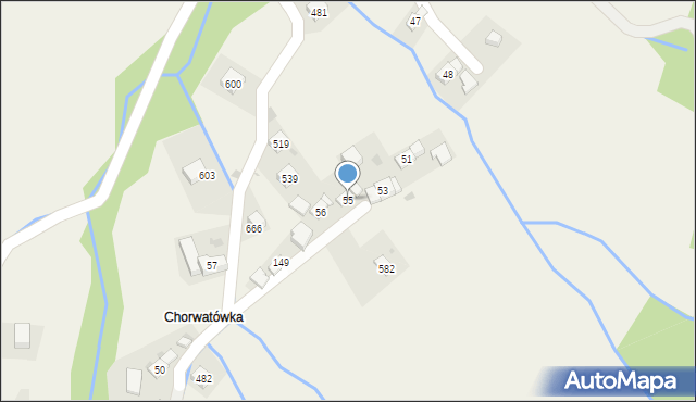 Trzebunia, Trzebunia, 55, mapa Trzebunia