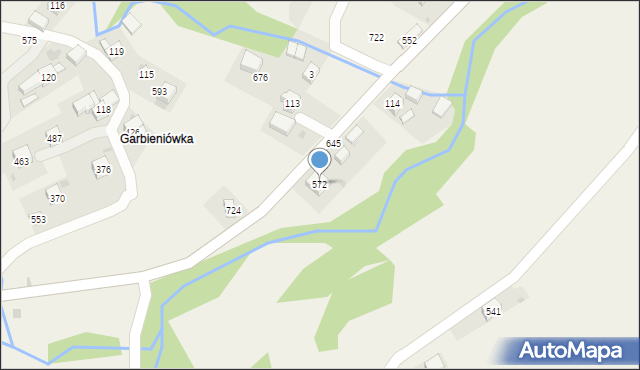 Trzebunia, Trzebunia, 572, mapa Trzebunia