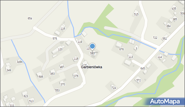 Trzebunia, Trzebunia, 593, mapa Trzebunia