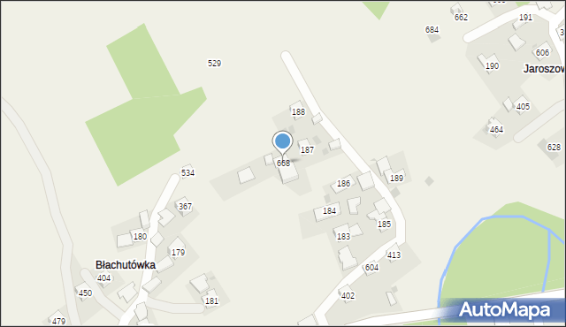 Trzebunia, Trzebunia, 668, mapa Trzebunia