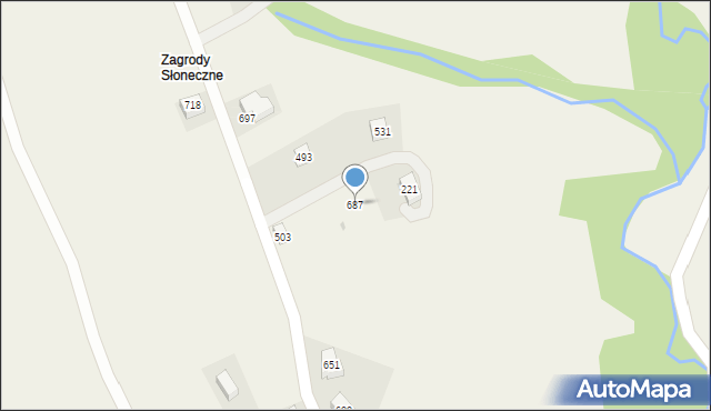 Trzebunia, Trzebunia, 687, mapa Trzebunia