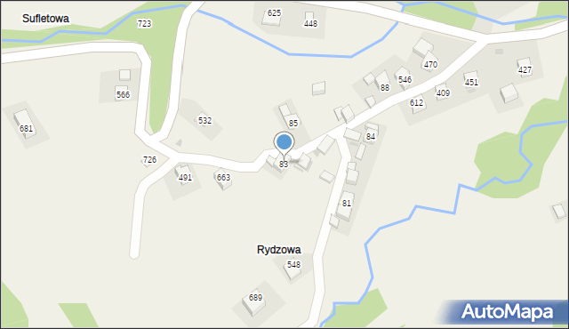 Trzebunia, Trzebunia, 83, mapa Trzebunia