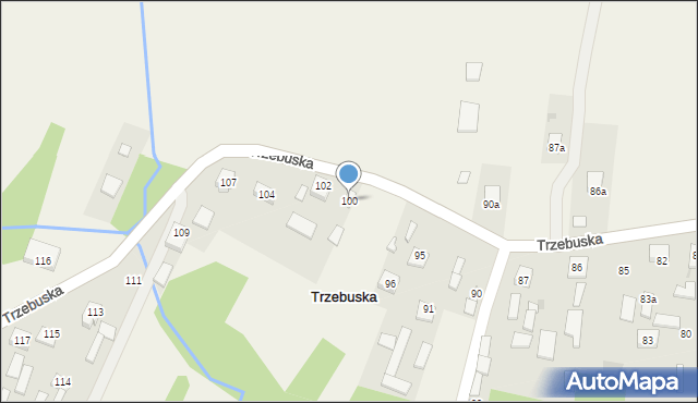 Trzebuska, Trzebuska, 100, mapa Trzebuska