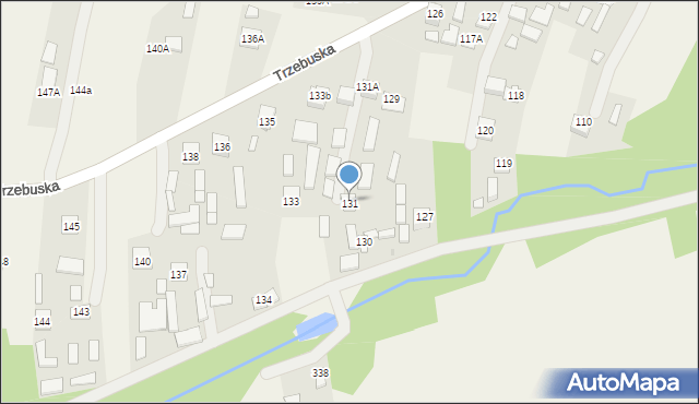 Trzebuska, Trzebuska, 131A, mapa Trzebuska