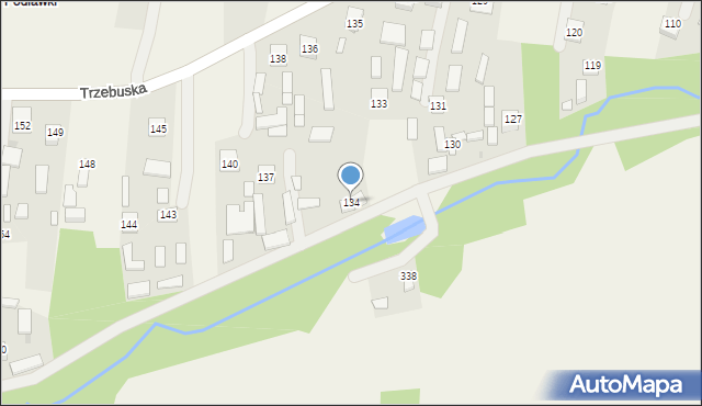 Trzebuska, Trzebuska, 134, mapa Trzebuska