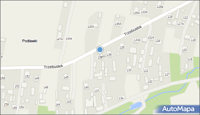 Trzebuska, Trzebuska, 138, mapa Trzebuska