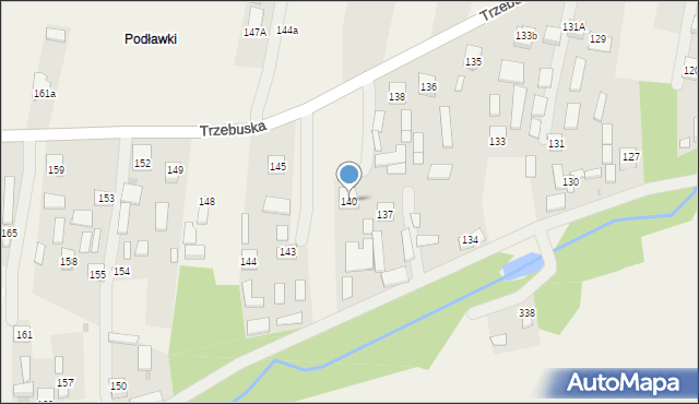 Trzebuska, Trzebuska, 140, mapa Trzebuska