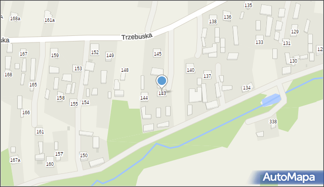 Trzebuska, Trzebuska, 143, mapa Trzebuska