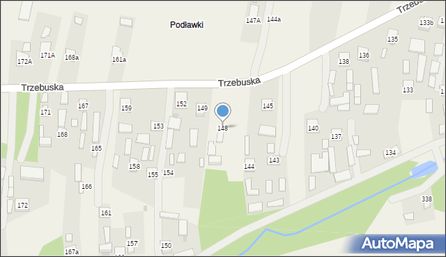 Trzebuska, Trzebuska, 148, mapa Trzebuska