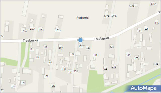 Trzebuska, Trzebuska, 152, mapa Trzebuska